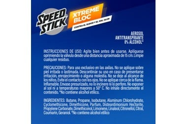 Desodorante Speed Stick Xtreme Ultra en Aerosol 2 Unds de 91 G C/U