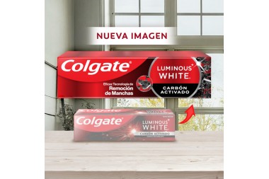 Crema Dental Colgate Luminous White Carbón Activado 75 Ml