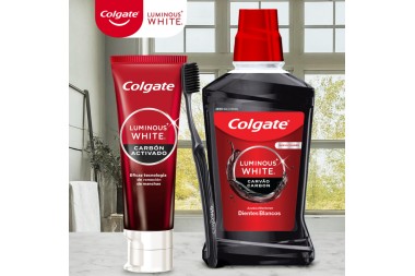 Crema Dental Colgate Luminous White Carbón Activado 75 Ml