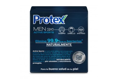 Jabón Antibacterial Protex Men Active Sports 3 Unds