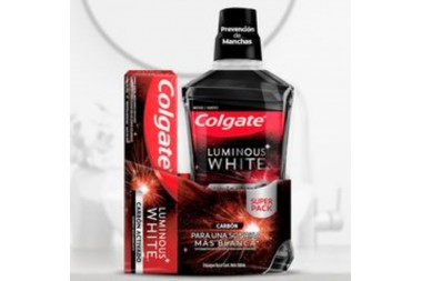 Oferta Enjuague Bucal Colgate Luminous White 500 Ml + Crema Dental Luminous White 75 Ml