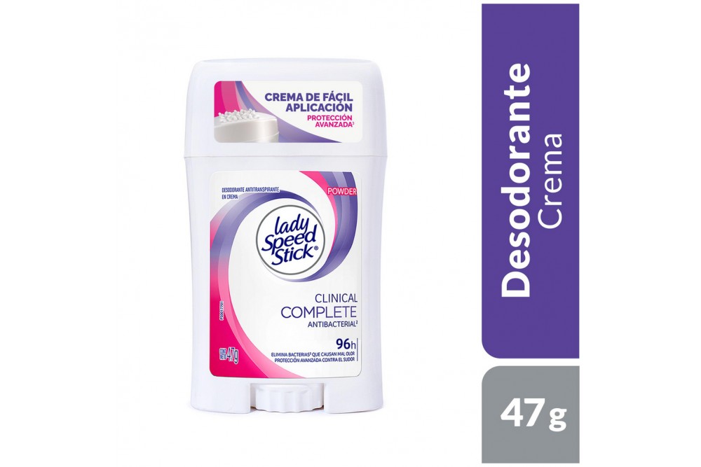 Desodorante Lady Speed Stick clinical Complete En Barra 47 G