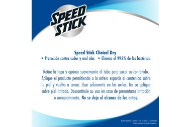 Desodorante Speed Stick Clinical Complete En Barra 47 G