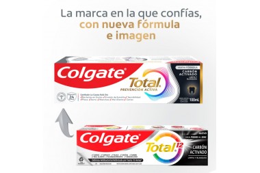 Crema Dental Colgate Total Prevención Activa Carbón Activado 75 Ml