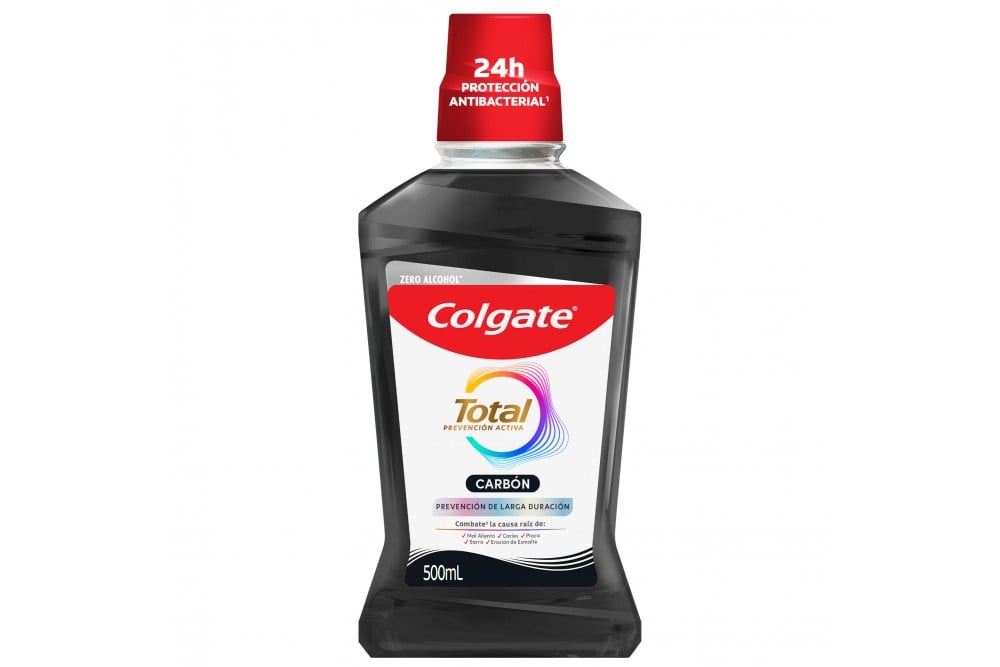 Enjuague Bucal Colgate Total Prevención Activa Carbón 500 Ml