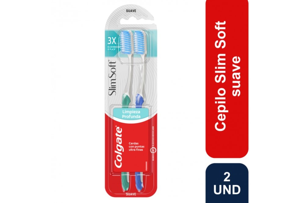 Cepillo Dental Colgate Slim Soft Suave 2 Unds