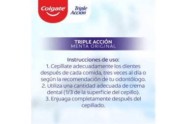 Crema Dental Colgate Triple Acción Sabor Menta 22 Ml