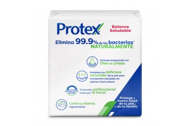 Jabón En Barra Protex Balance Saludable 3 Unds