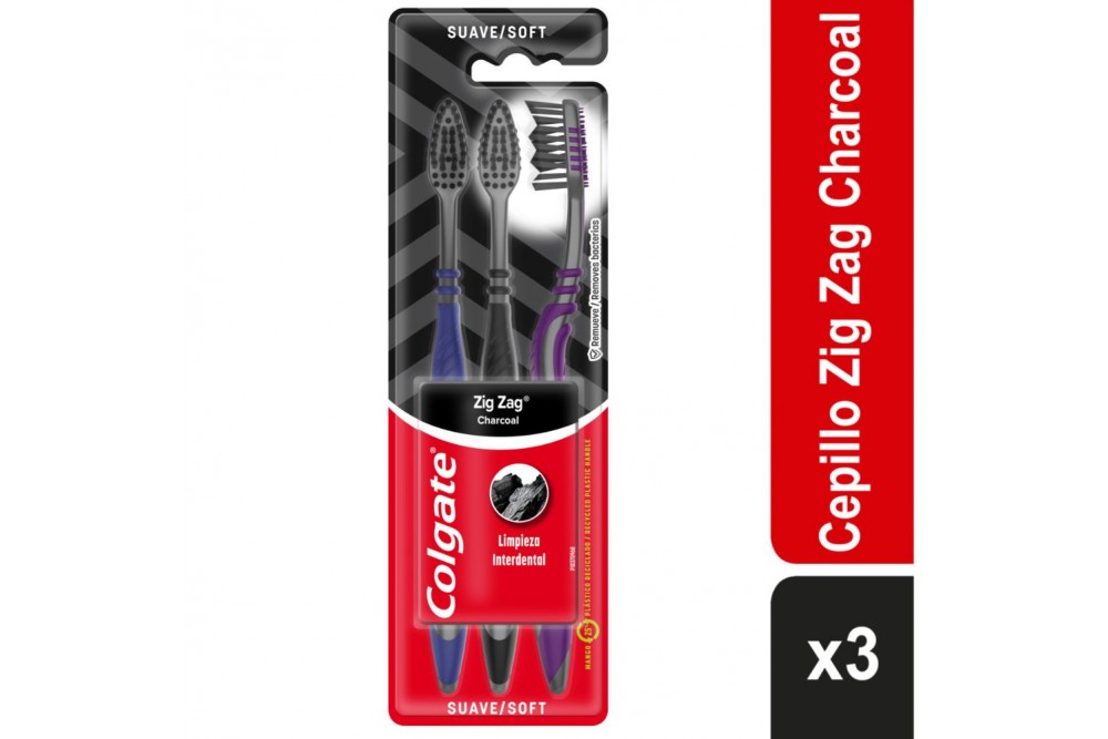 Cepillo Dental Colgate Zigzag Suave 3 Unds
