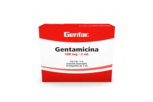 Gentamicina 160 Mg/ 2 Ml...