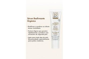 Serum Reafirmante Sobio Etic Con Aceite De Argán Orgánico 30 Ml