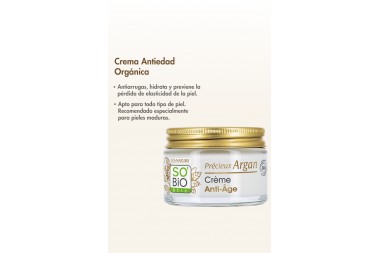 Crema Anti-Edad Sobio Etic Con Aceite De Argán Orgánico 50 Ml