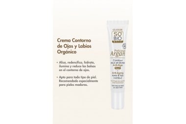 Crema Contorno De Ojos Y Labios Sobio Etic Con Aceite de Argán Orgánico 15 Ml