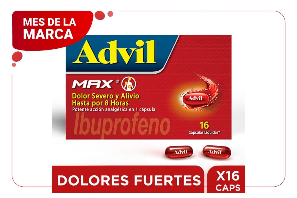 Advil Max 16 Cápsulas Líquidas