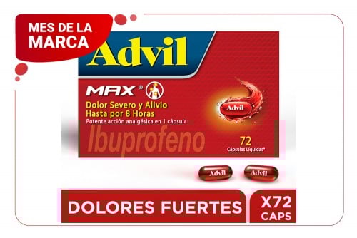 Advil Max 72 Capsulas Líquidas