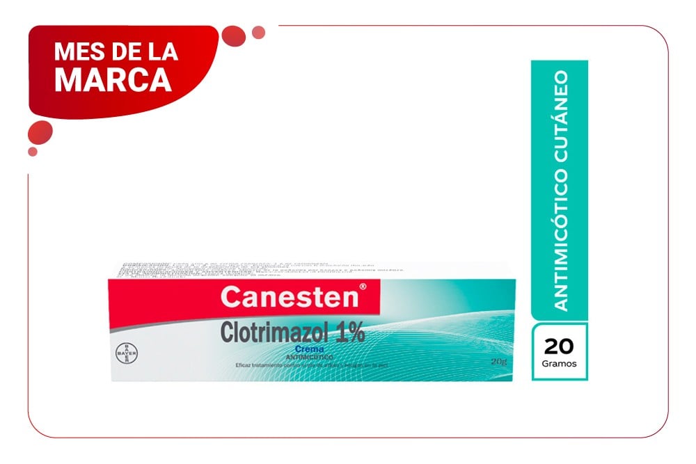 Canesten Clotrimazol Crema 1 % Caja Con Tubo Con 20 G