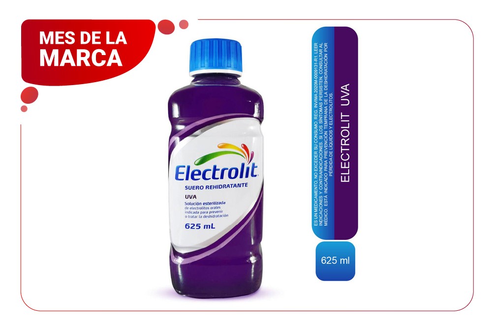Suero Hidratante Electrolit Sabor Uva 625 Ml
