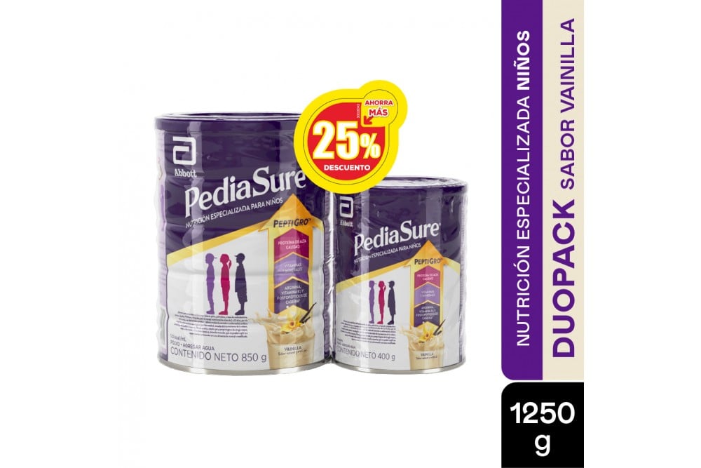 Oferta Pediasure Peptigro en polvo Sabor Vainilla 850 G + 400G