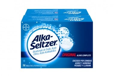 Oferta Alka-Seltzer Original Alivio Completa Pagué 16 Lleve 20 Tabletas Efervescentes