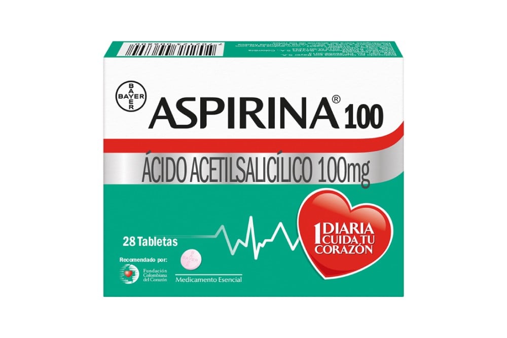 Aspirina 100 Mg Caja Con 28 Tabletas
