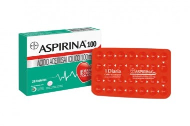 Aspirina 100 Mg Caja Con 28 Tabletas