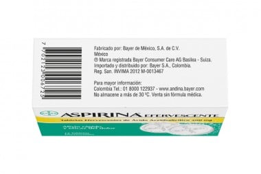Aspirina Efervescente 500 Mg Caja Con 12 Tabletas