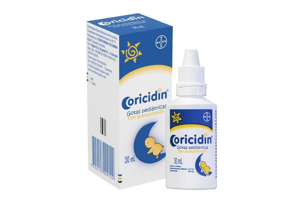 Gotas Pediátricas Coricidín 0.5 / 100 Mg Frasco De 30 Ml