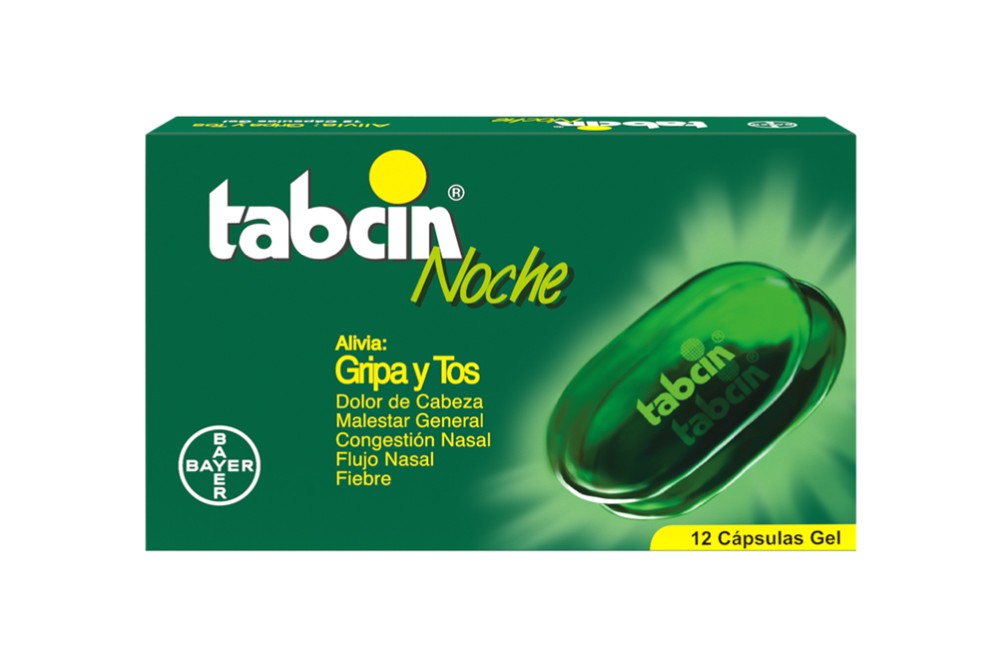 Tabcin Noche Gripa Y Tos 12 Cápsulas Gel