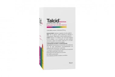 Talcid 500 Mg Sabor A Cereza 60 Tabletas Masticables