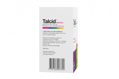 Talcid 500 Mg Sabor A Cereza 60 Tabletas Masticables
