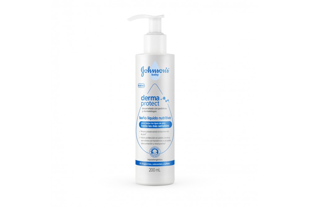 Baño Líquido Nutritivo Johnson´s Baby Derma Protect 200 ML