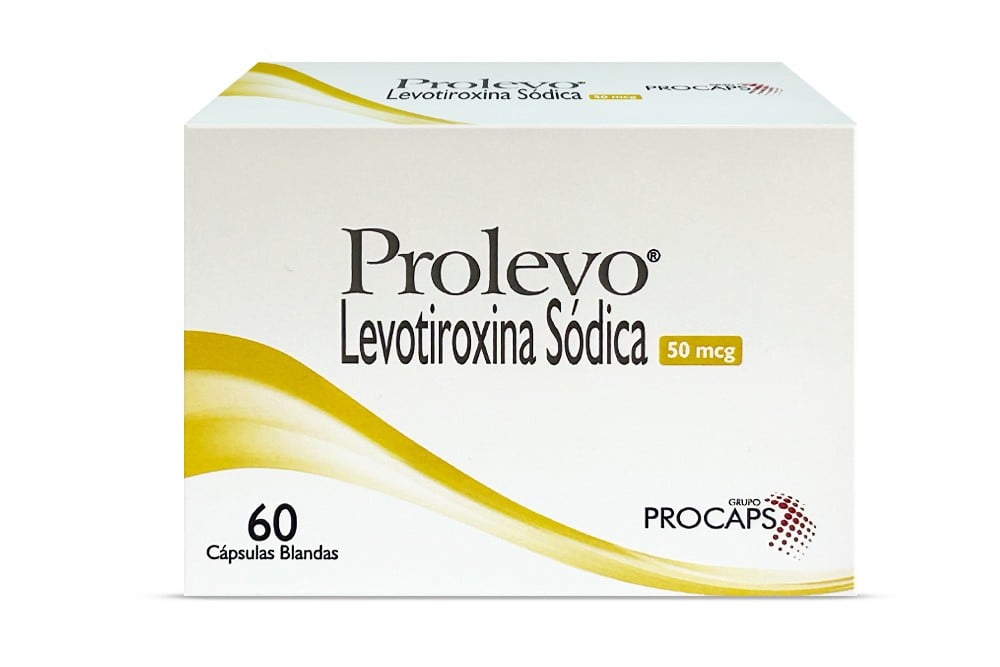 Prolevo Levotiroxina Sódica 50 Mcg 60 Cápsulas Blandas