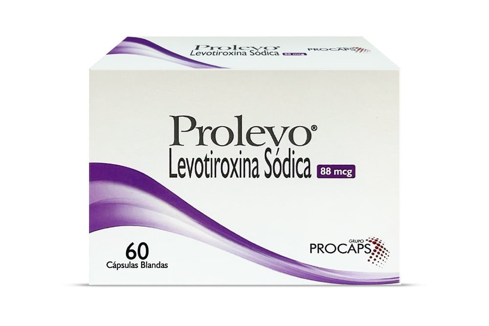 Prolevo Levotiroxina Sódica 88 Mcg 60 Cápsulas Blandas