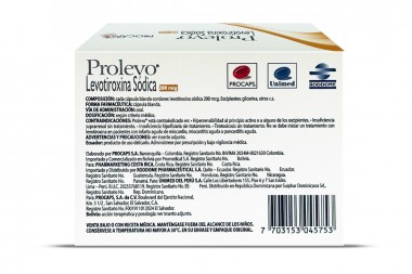 Prolevo Levotiroxina Sódica 200 Mcg 60 Cápsulas Blandas