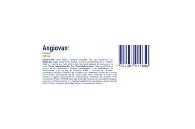 Angiovan Cilostazol 100 Mg 30 Tabletas
