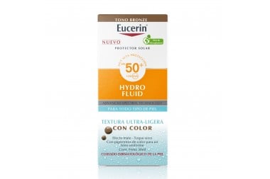 Protector Solar Eucerin Hydro Fluid Fps 50 Facial Tono Bronze 50 Ml
