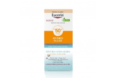 Protector Solar Eucerin Facial Hydro Fluid Fps 50 Tono Claro 50 Ml