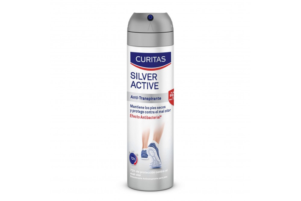 Desodorante Anti Transpirante Curitas Silver Active En Spray 150 Ml