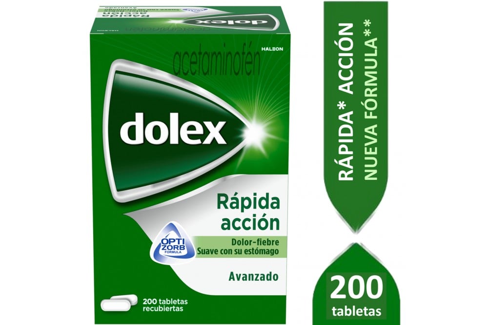 Dolex Rápida Acción 500 mg Avanzado 200 Tabletas Recubiertas