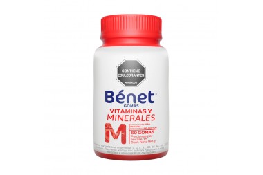 Gomas Bénet Vitaminas y minerales Sabor A Uva Y Manzana 150 G