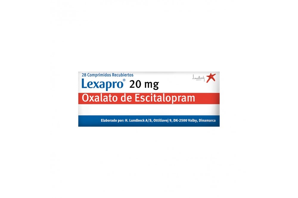 Lexapro Oxalato De Escitalopram 20 Mg 28 Comprimidos Recubiertos
