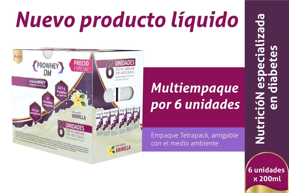 Prowhey DM Liquido Sabor Vainilla 6 Unds de 200 Ml C/U