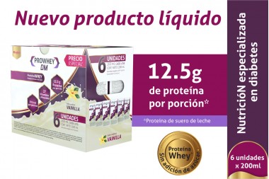 Prowhey DM Liquido Sabor Vainilla 6 Unds de 200 Ml C/U