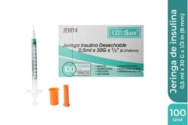 Jeringa Insulina Alfasafe...
