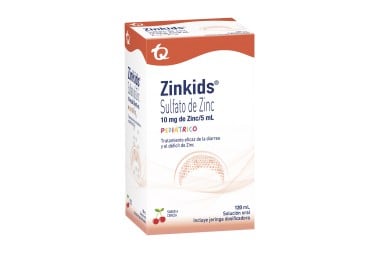 Sulfato de Zinc Zinkids 10Mg / 5Ml Sabor A Cereza 120 Ml