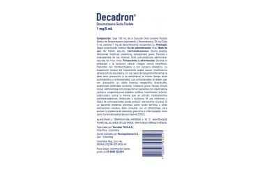 Decadron Dexametasona Sodio Fosfato 1Mg / 5Ml Solución Oral 120 Ml