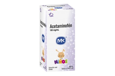 Acetaminofén Niños 100Mg/Ml Sabor A Tutti Frutti 30 Ml