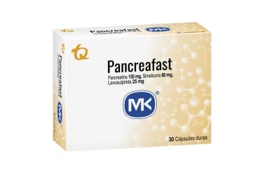 Pancreafast Pancreatina 150Mg Simeticona 80Mg Levosulpirida 25Mg 30 Cápsulas Duras