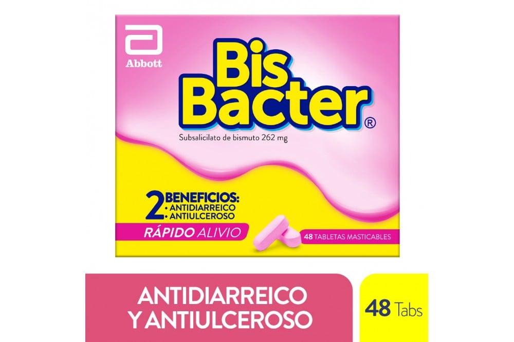 Bisbacter 262 Mg 48 Tabletas Masticables