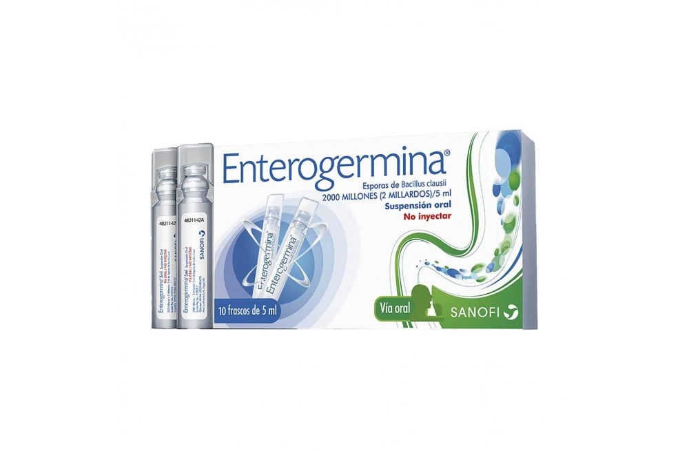 Enterogermina Suspensión Oral Caja Con 10 Frascos De 5 Ml